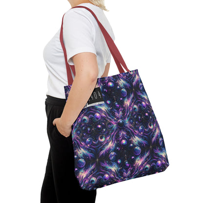 Galactic Hues Tech-Forward Cosmic Fusion Tote Bag - 8404 Design-41