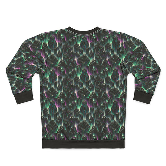 Tech Noir Aesthetics Tech-Forward Urban Dystopia Sweatshirt - 8404 Design-44