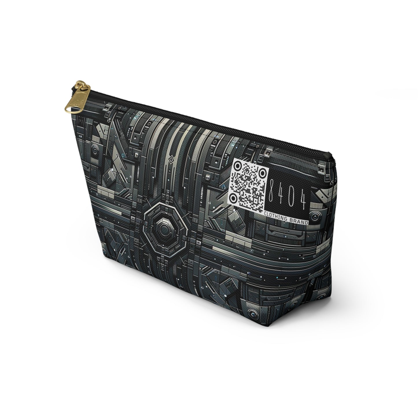 Tech Noir Futuristic Tech Aesthetic with a Dark Twist Accessory Pouch W T-bottom - 8404 Design-68