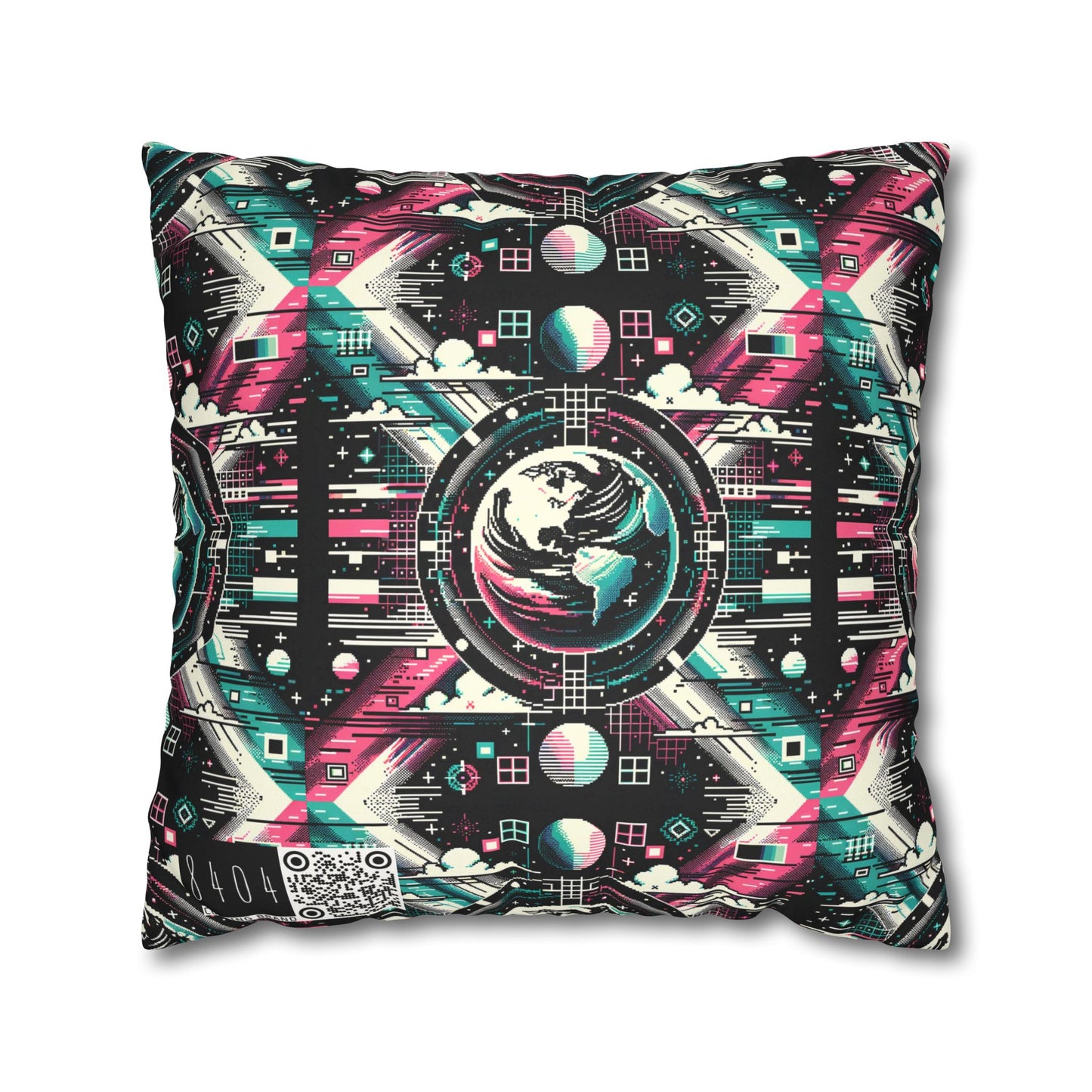 Digital Artistry Digital-native Streetwear Faux Suede Square Pillowcase - 8404 Design-62