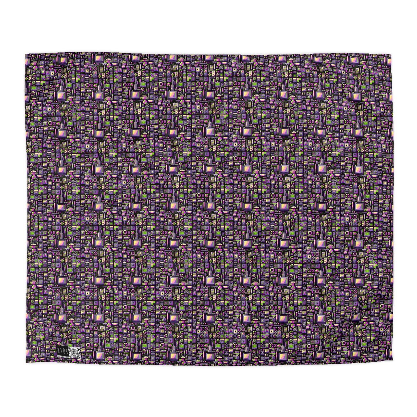 Digital Nostalgia Remix Modern Vintage Fusion Microfiber Duvet Cover - 8404 Design-67