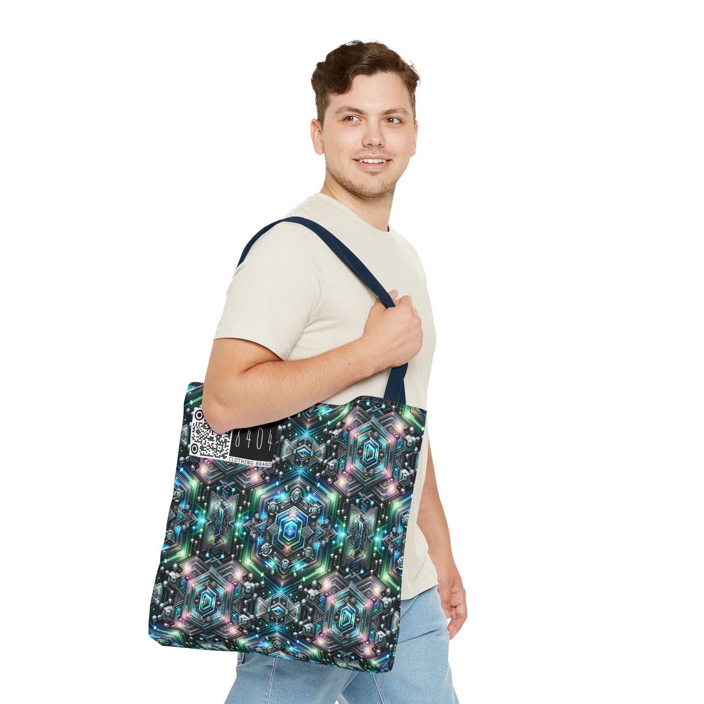 Tech-Infused Futurism Futuristic Tech Tote Bag - 8404 Design-63