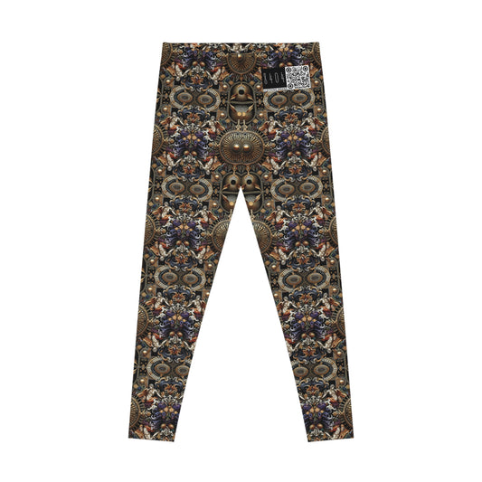 Digital Renaissance Luxurious Streetwear Inspired By Classical Art With a Modern Twist Stretch Leggings - 8404 Design-55