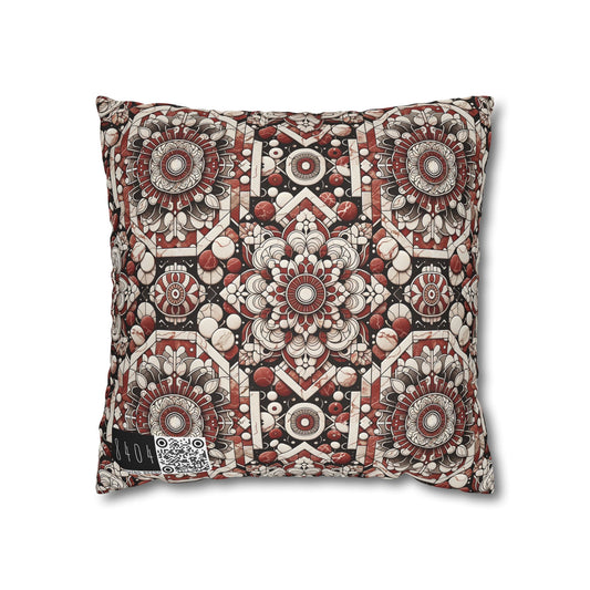 Neo Jomon Sculptural Aesthetics Artisanal Streetwear Spun Polyester Square Pillowcase - 8404 Design-55