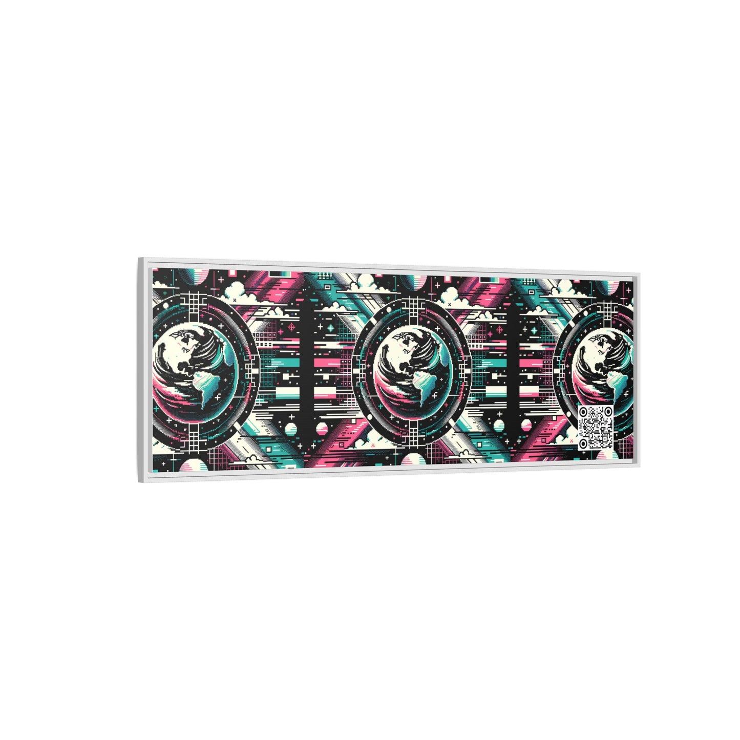 Digital Artistry Digital-native Streetwear Matte Canvas, Framed (multi-color) - 8404 Design-62 B