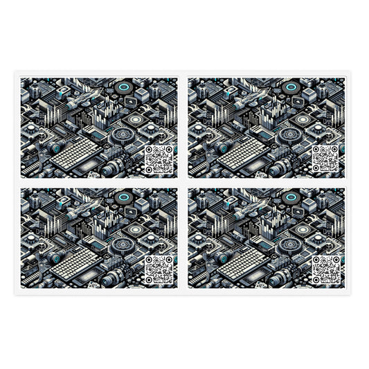 Tech-Infused Athleisure Tech-Forward Streetwear Sticker Sheets - 8404 Design-53