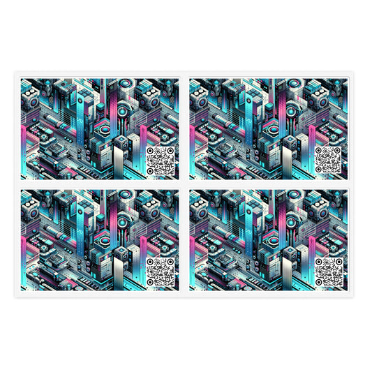 Digital Motion Futuristic Tech Sticker Sheets - 8404 Design-40