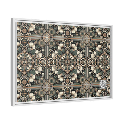 Cyber Garden Party Tech Garden Extravaganza Matte Canvas, Framed (multi-Color) - 8404 Design-66 A