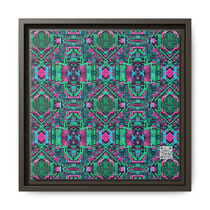 Digital Glitch Vibes Tech-Inspired Streetwear Matte Canvas, Framed (multi-Color) - 8404 Design-71 B