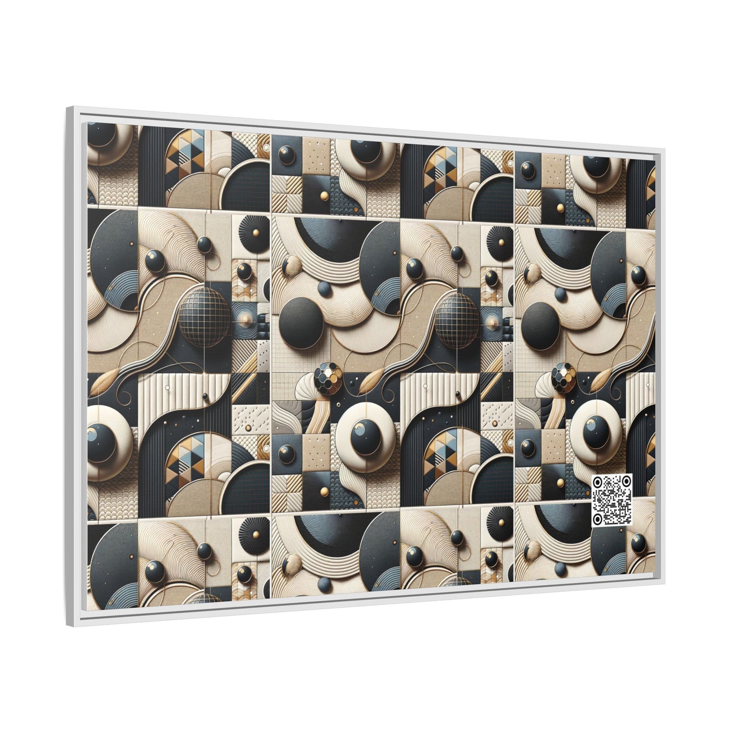 Tech-forward Luxe Streetwear Tech Luxe Fusion Matte Canvas, Framed (multi-color) - 8404 Design-71 A