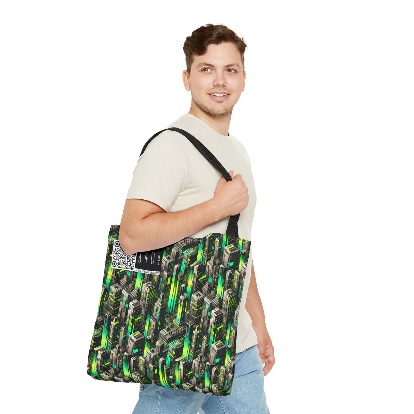 Digital Rebellion Tech-Forward Streetwear Tote Bag - 8404 Design-63