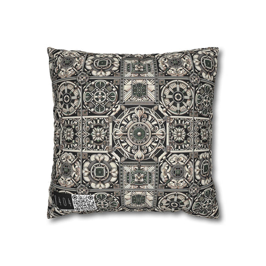 Cyber Garden Party Tech Garden Extravaganza Spun Polyester Square Pillowcase - 8404 Design-45