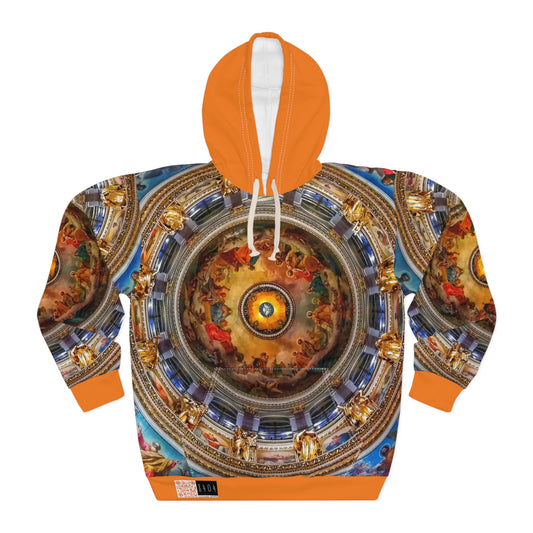 8404 Unisex Adult "divine in Orange" Fashion Pullover Hoodie