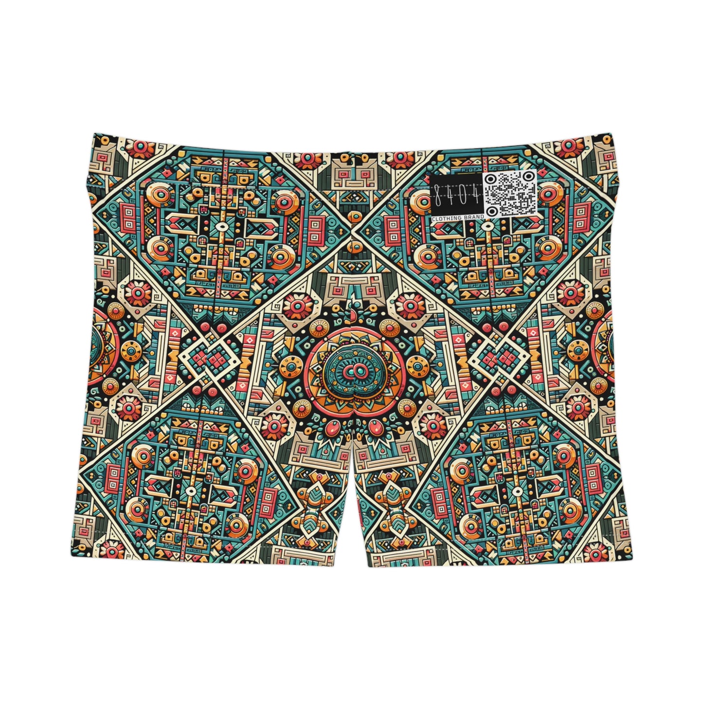 Cultural Fusion Tech Blend of Cultural Heritage With Tech-Inspired Elements Women's Shorts - 8404 Design-74
