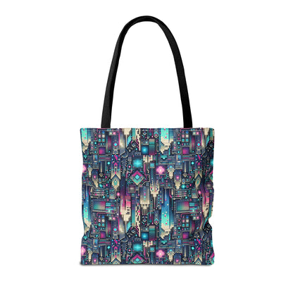 Digital Renaissance Tech-Forward Maximalism Tote Bag - 8404 Design-56