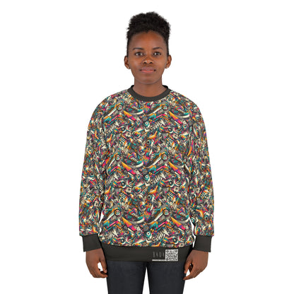 Urban Graffiti Fusion Eclectic Street Art Meets Modern Tech Culture Sweatshirt - 8404 Design-55