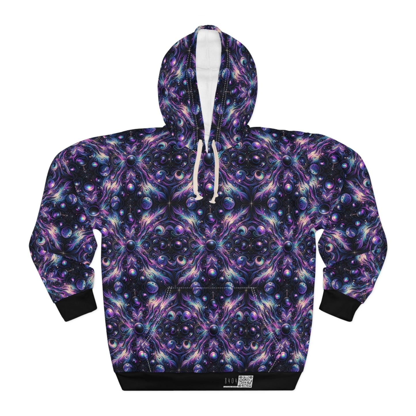 Galactic Hues Tech-Forward Cosmic Fusion Pullover Hoodie - 8404 Design-41