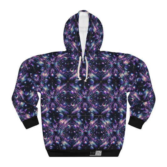 Galactic Hues Tech-Forward Cosmic Fusion Pullover Hoodie - 8404 Design-41