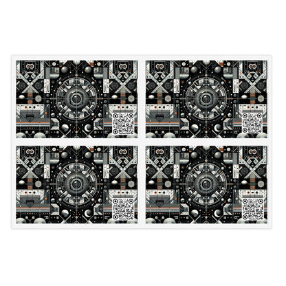 Tech-Inspired Graphic Tees Tech-Forward Streetwear Sticker Sheets - 8404 Design-64