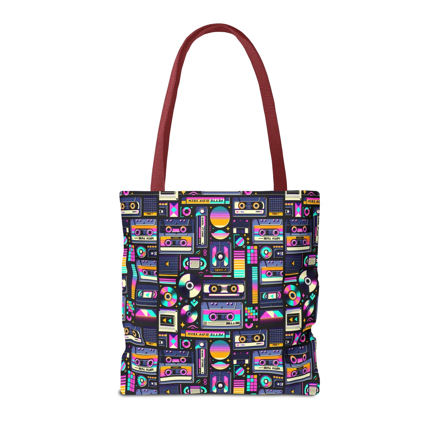 Digital Nostalgia Tech-Inspired Retro Fusion Tote Bag - 8404 Design-48