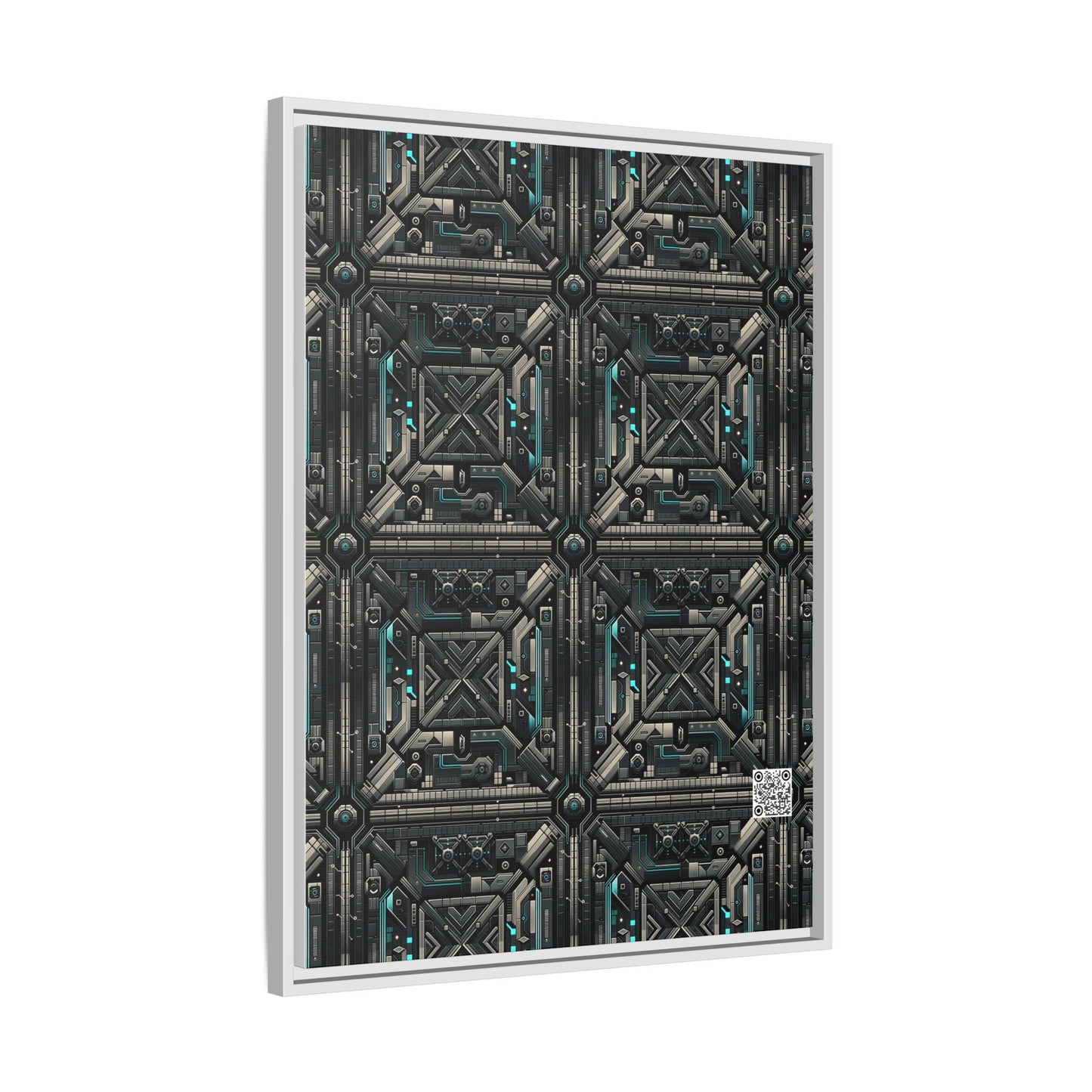 Tech Noir Futuristic Tech Aesthetic with a Dark Twist Matte Canvas, Framed (multi-color) - 8404 Design-59 A