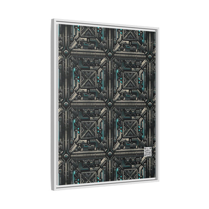 Tech Noir Futuristic Tech Aesthetic with a Dark Twist Matte Canvas, Framed (multi-color) - 8404 Design-59 A