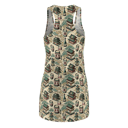 Cultural Artisanal Fusion Contemporary Cultural Elegance Women's Cut & Sew Racerback Dress - 8404 Design-68