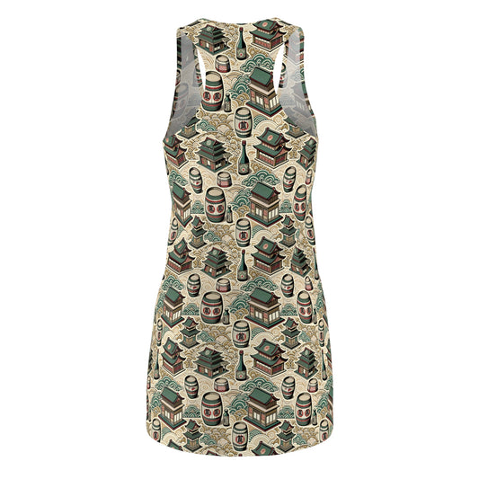 Cultural Artisanal Fusion Contemporary Cultural Elegance Women's Cut & Sew Racerback Dress - 8404 Design-68
