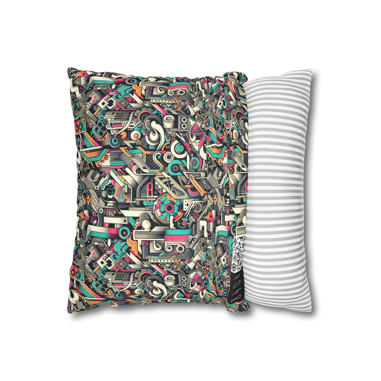 Digital Street Art Urban Street Style Faux Suede Square Pillowcase - 8404 Design-74