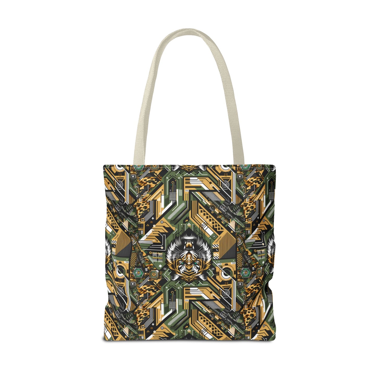 Neo-Camo Fusion Tech-Forward Streetwear Tote Bag - 8404 Design-58