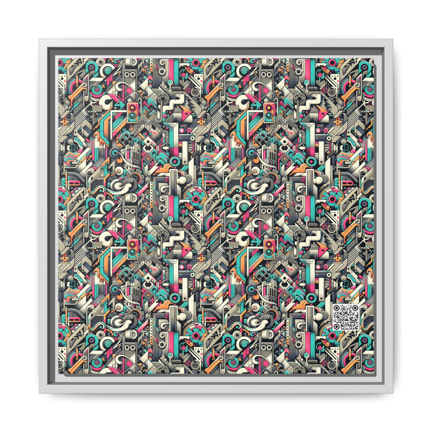 Digital Street Art Urban Street Style Matte Canvas, Framed (multi-color) - 8404 Design-74 B