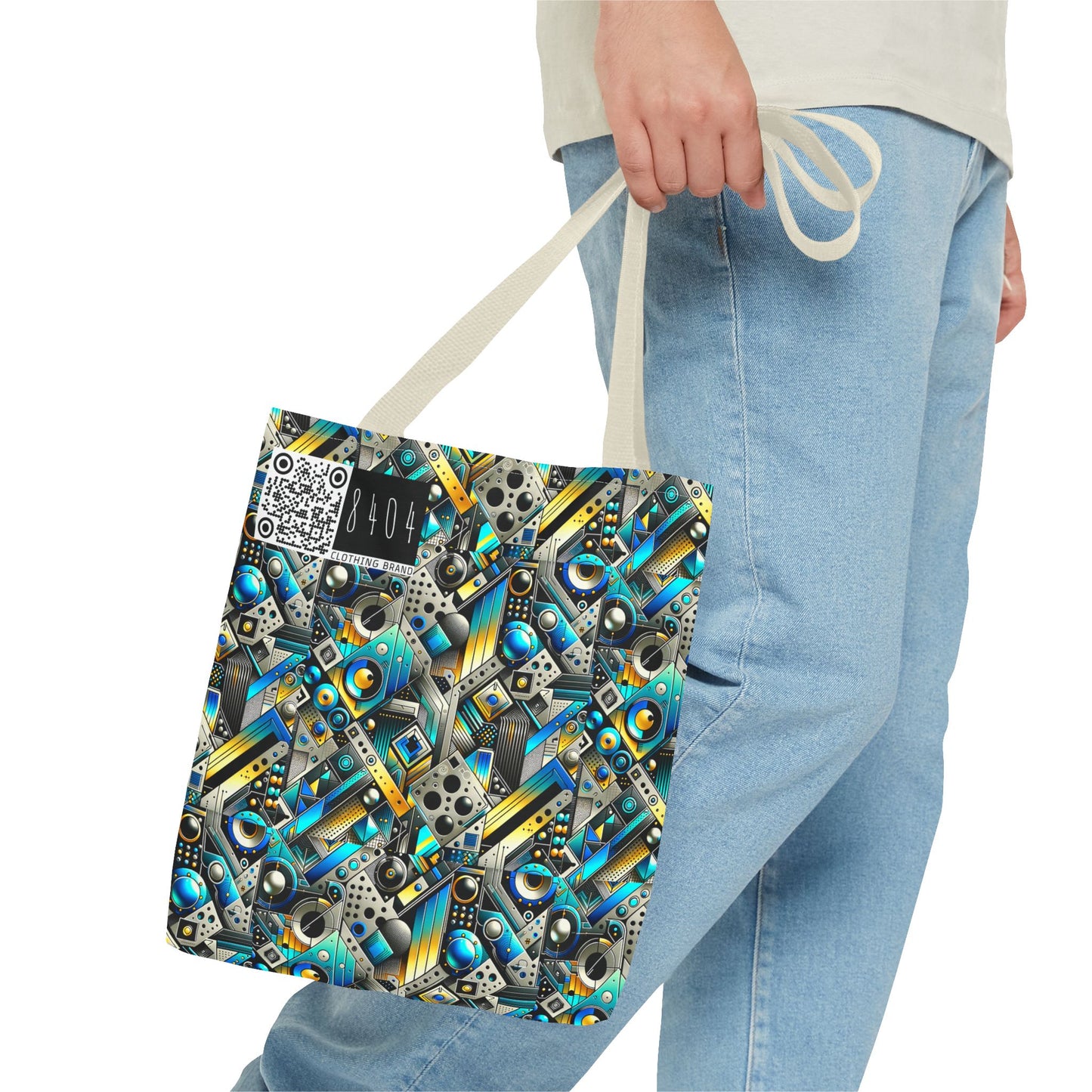 Tech Art Fusion Tech-Forward Streetwear Tote Bag - 8404 Design-50