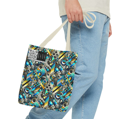Tech Art Fusion Tech-Forward Streetwear Tote Bag - 8404 Design-50
