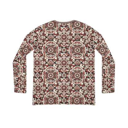 Neo Jomon Sculptural Aesthetics Artisanal Streetwear Women's Long Sleeve V-Neck Shirt - 8404 Design-55
