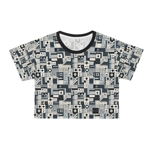 Digital Minimalism Minimalist Tech Crop Tee - 8404 Design-49