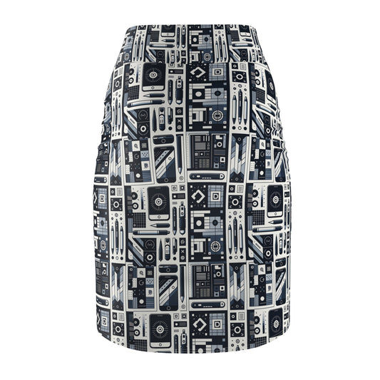 Minimalist Athleisure Minimalist Tech Women's Pencil Skirt - 8404 Design-60