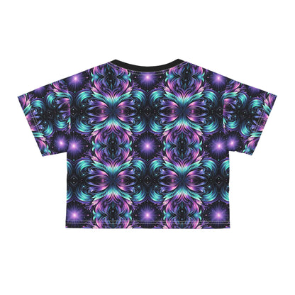 Iridescent Dream Futuristic Tech Crop Tee - 8404 Design-60