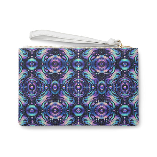 Iridescent Tech Fusion Tech-Forward Streetwear Clutch Bag - 8404 Design-62