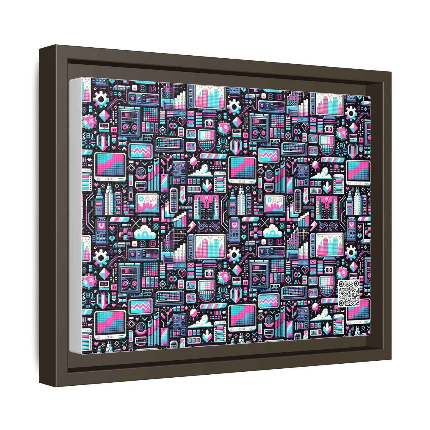 Digital Rebellion Youthful Streetwear with a Rebellious Digital Twist Matte Canvas, Framed (multi-color) - 8404 Design-71 A