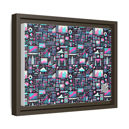 Digital Rebellion Youthful Streetwear with a Rebellious Digital Twist Matte Canvas, Framed (multi-color) - 8404 Design-71 A