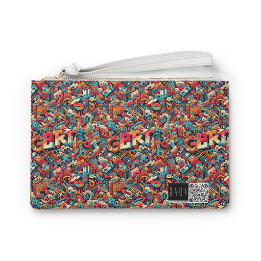 Neo-Traditional Street Art Modern Street Art Fusion Clutch Bag - 8404 Design-58