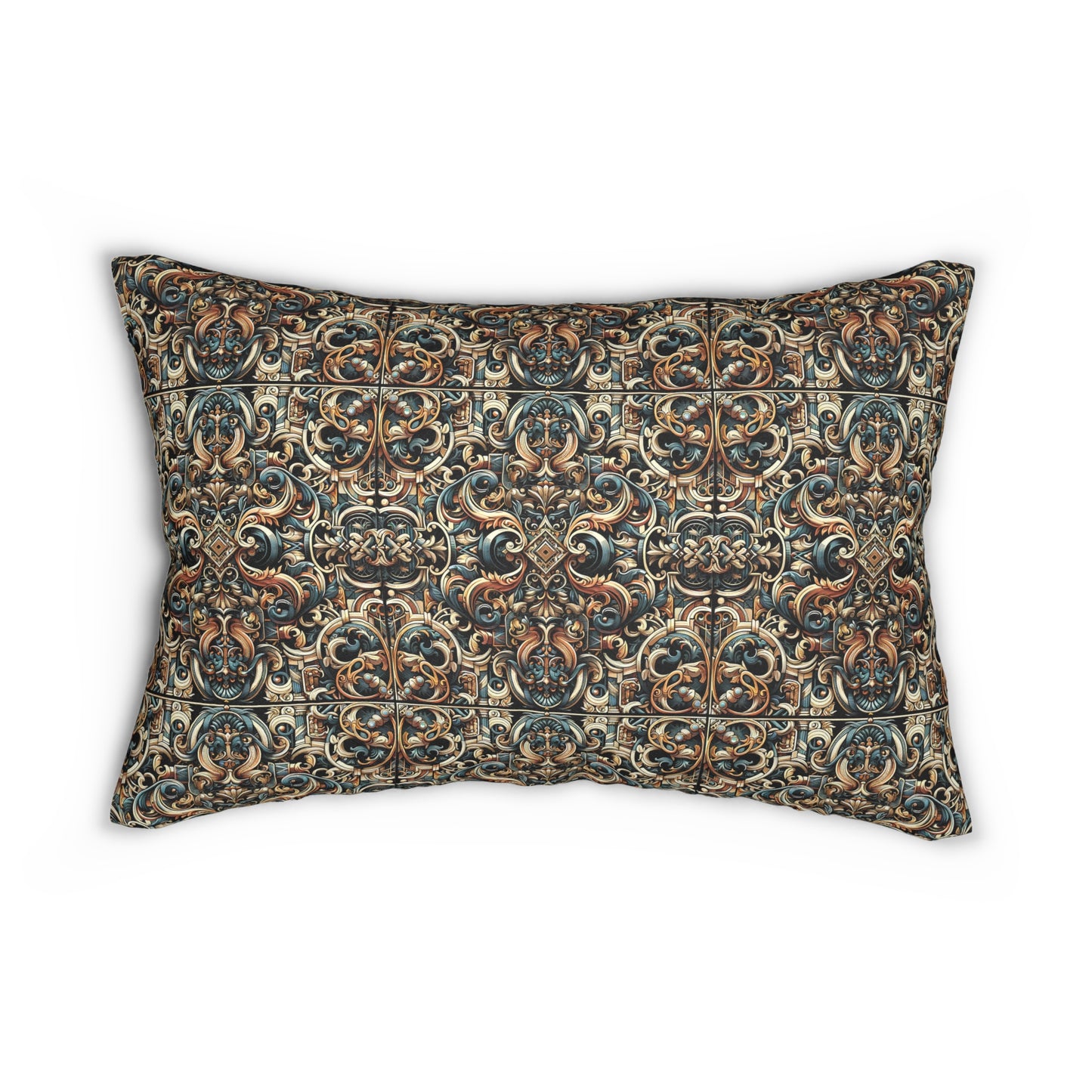 Urban Renaissance Historical Fusion With Street Edge Spun Polyester Lumbar Pillow - 8404 Design-59 B