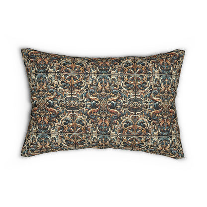 Urban Renaissance Historical Fusion With Street Edge Spun Polyester Lumbar Pillow - 8404 Design-59 B