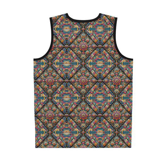 Cultural Fusion Tech Blend of Cultural Heritage With Tech-Inspired Elements Basketball Jersey - 8404 Design-58