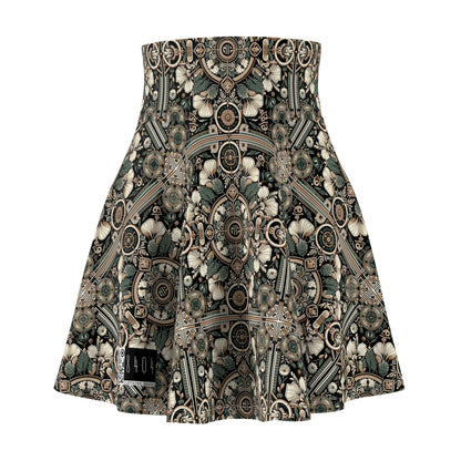 Cyber Garden Party Tech Garden Extravaganza Women's Skater Skirt - 8404 Design-66
