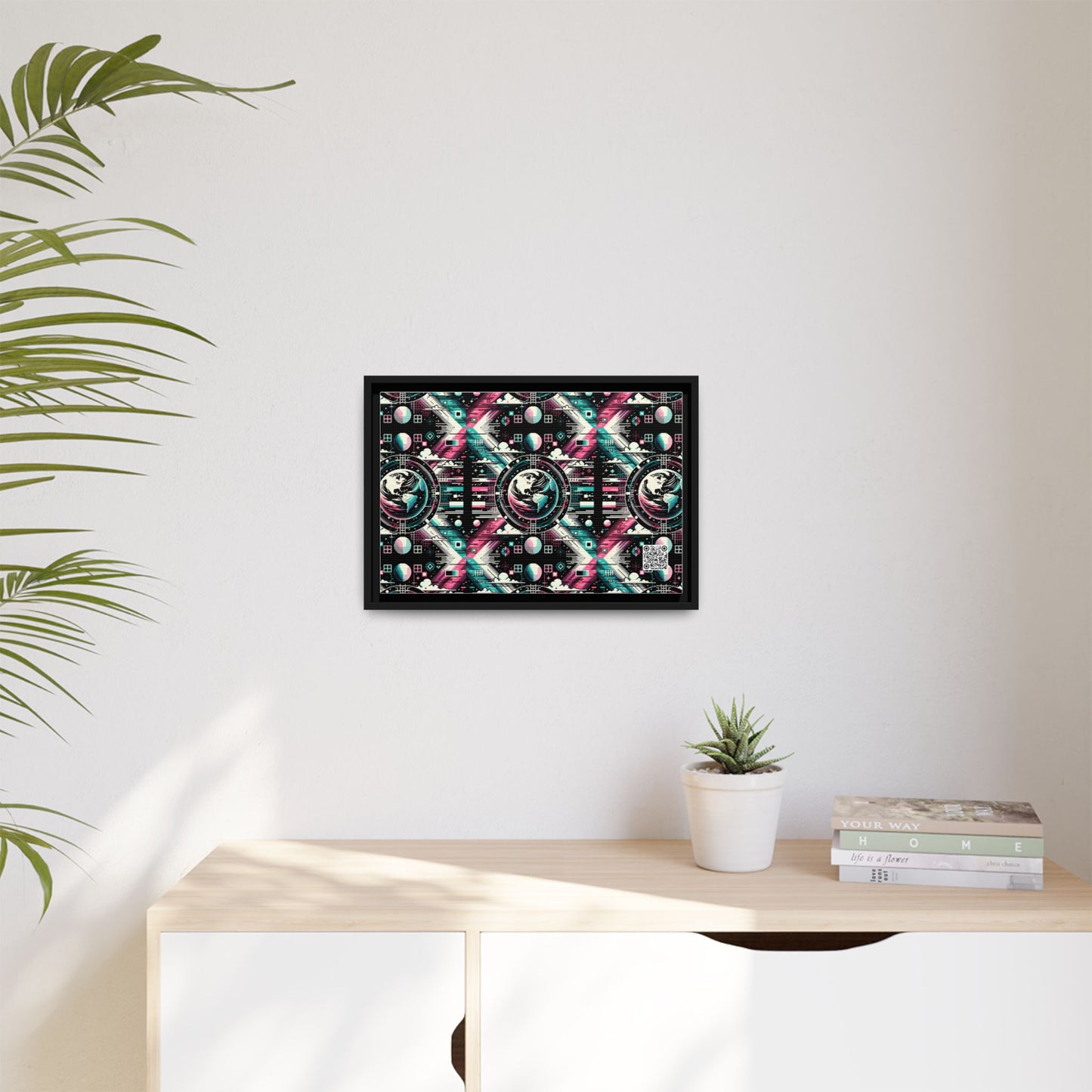 Digital Artistry Digital-native Streetwear Matte Canvas, Framed (multi-color) - 8404 Design-62 B