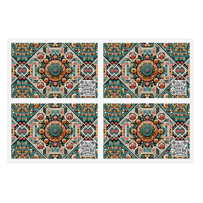 Cultural Fusion Tech Blend of Cultural Heritage With Tech-Inspired Elements Sticker Sheets - 8404 Design-74