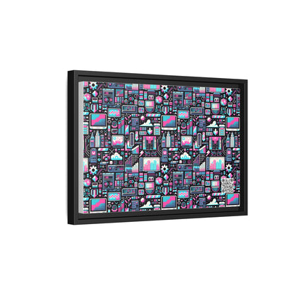 Digital Rebellion Youthful Streetwear with a Rebellious Digital Twist Matte Canvas, Framed (multi-color) - 8404 Design-71 B