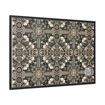 Cyber Garden Party Tech Garden Extravaganza Matte Canvas, Framed (multi-Color) - 8404 Design-66 A