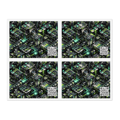 Tech-Infused Graphics Tech-Forward Streetwear Sticker Sheets - 8404 Design-47